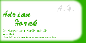 adrian horak business card